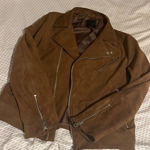 H&M Faux Suede Biker Jacket
